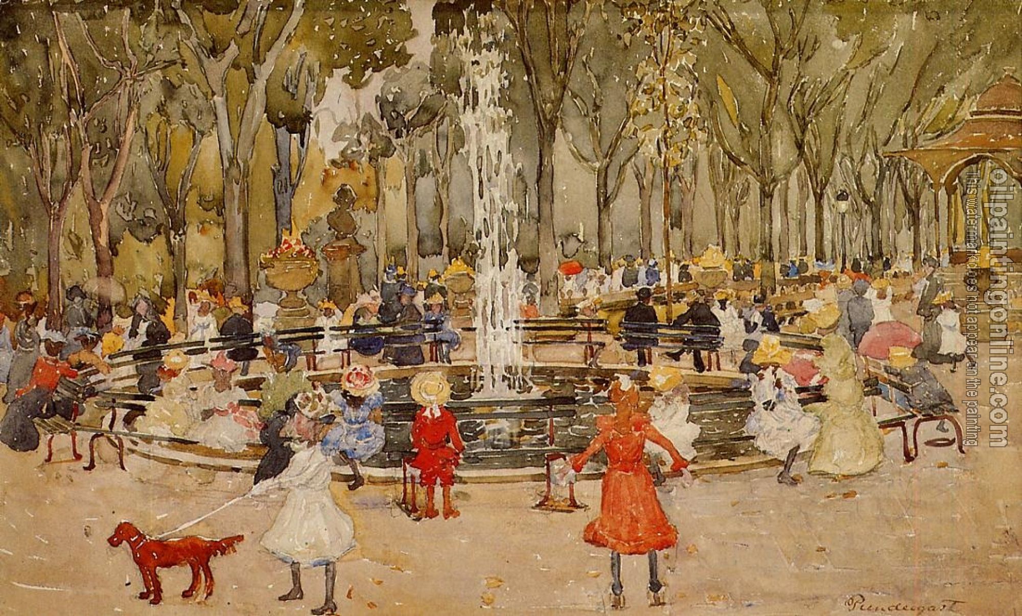 Prendergast, Maurice Brazil - In Central Park, New York